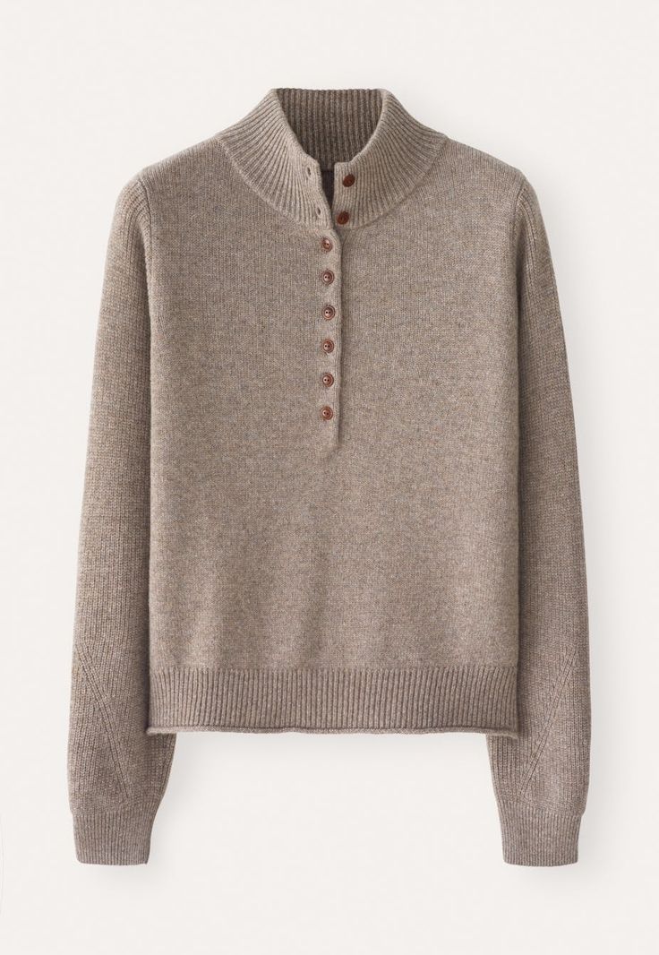 Eight-Button Quarter Pullover